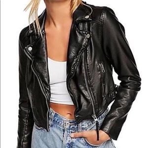 Free people leather jacket